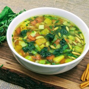 GF Green Clean Diet Minestrone Soup with Kale