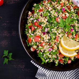 Tabouli Bulgur Wheat Salad with Parsley and Mint