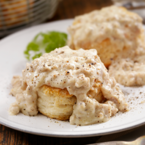 Biscuits and Maple Sausage Gravy