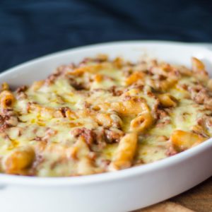 Mac and Cheese with Chorizo, Cotija and Aged English Cheddar