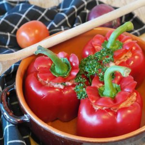 Beef and Rice Stuffed Bell Peppers-Low FODMAP