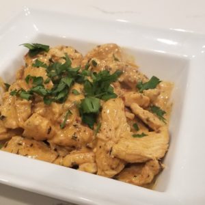 Pollo Medina - Spicy Chicken and Onions in a Chipotle Cream Sauce