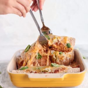 Chicken Enchiladas with Red Sauce