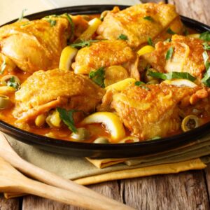 Braised Chicken Thighs with Garlic, Lemon and Olives-Lower Sodium