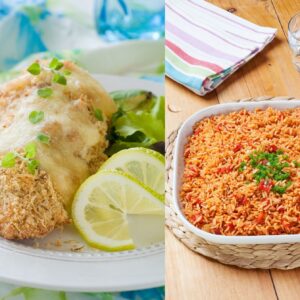 Spanish Spiced Chicken with Lemon Sauce and Romesco Rice