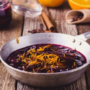 Spiced Cranberry Sauce with Pears and Grand Marnier