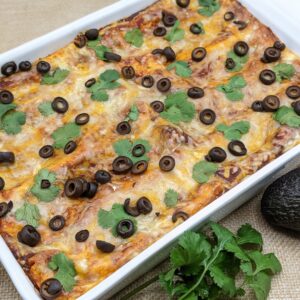 Queso Fresca Cheese Enchiladas with Red Sauce
