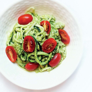Zucchini Noodles with Creamy Avocado Pesto