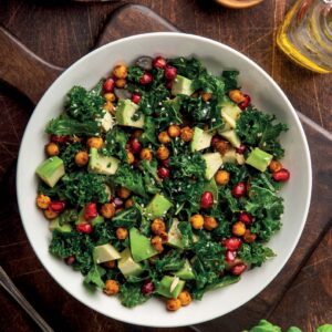 Roasted Chickpea and Avocado Green Salad