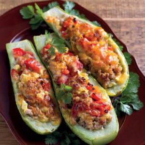 Clean Diet Italian Stuffed Zucchini Boats