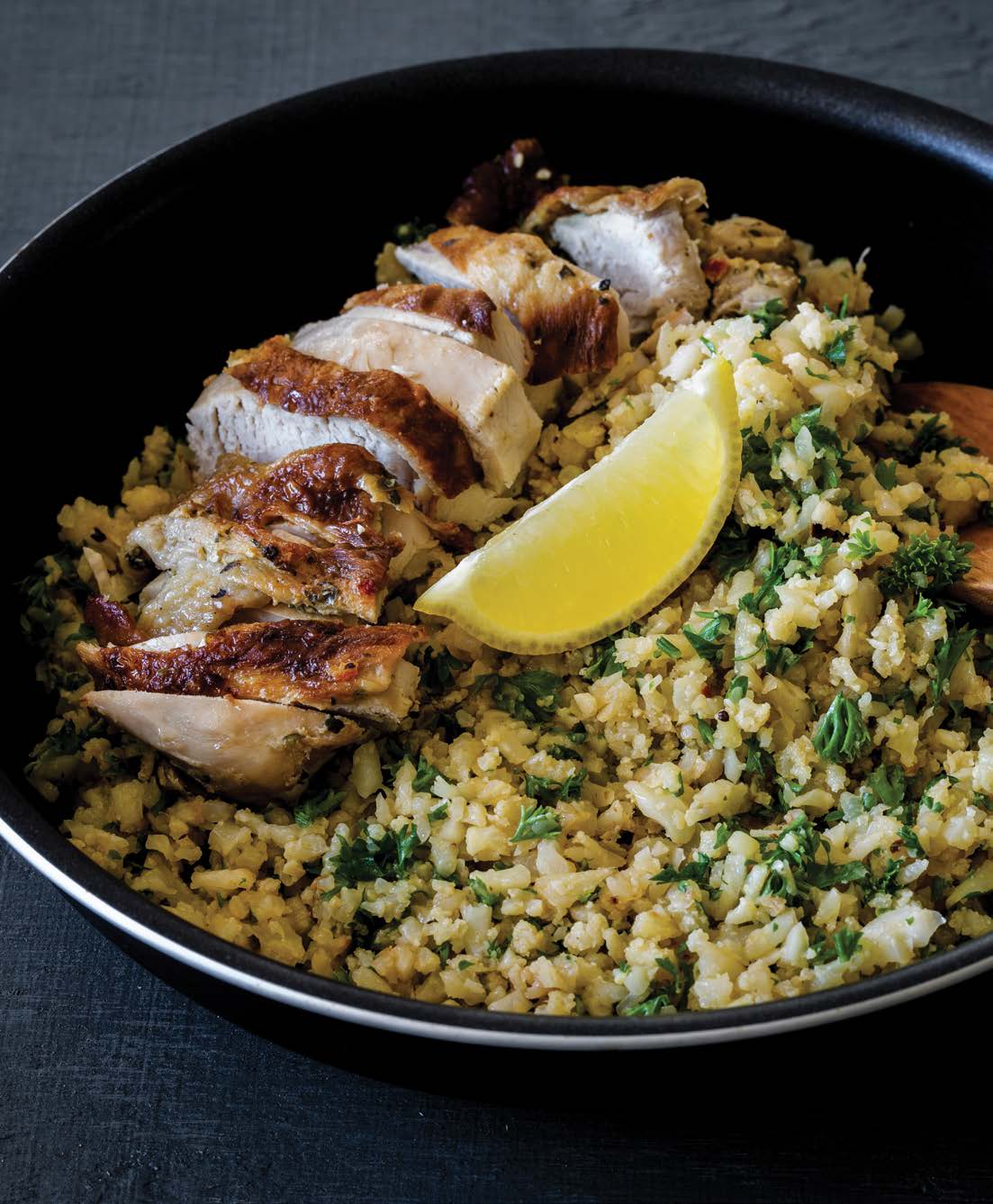 Cilantro Lime Chicken and Cauliflower Rice Bowls