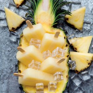 Pineapple-Banana Smoothie Popsicles