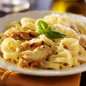 Grilled Chicken Fettuccine Alfredo