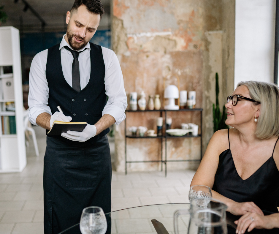 Waiter taking order in San Francisco