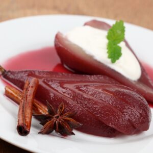 Perfectly Poached Port Pears