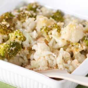 Cauliflower, Broccoli and Rice Casserole