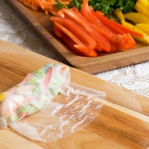 5 Fresh Vegetable Spring Rolls with Peanut Sauce