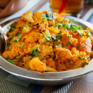 Oven Roasted Aloo Gobi (Cauliflower and Potato)