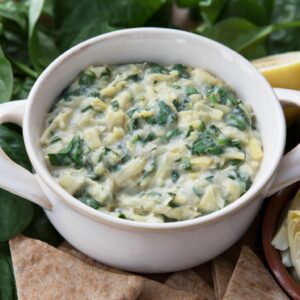 Artichoke Dip with Spinach and Yogurt
