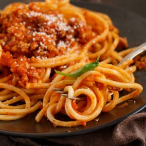 Bolognese Meat Sauce with Tagliatelle