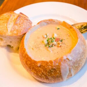 Creamy Clam Chowder in Bread Bowl