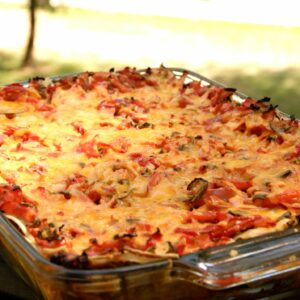 Beef and Black Bean Enchilada Casserole