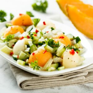 Cucumber, Melon and Farro Salad