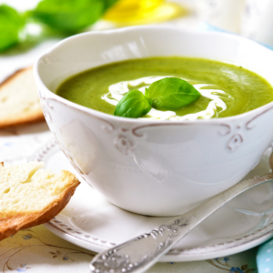 Basil Zucchini Cold Soup