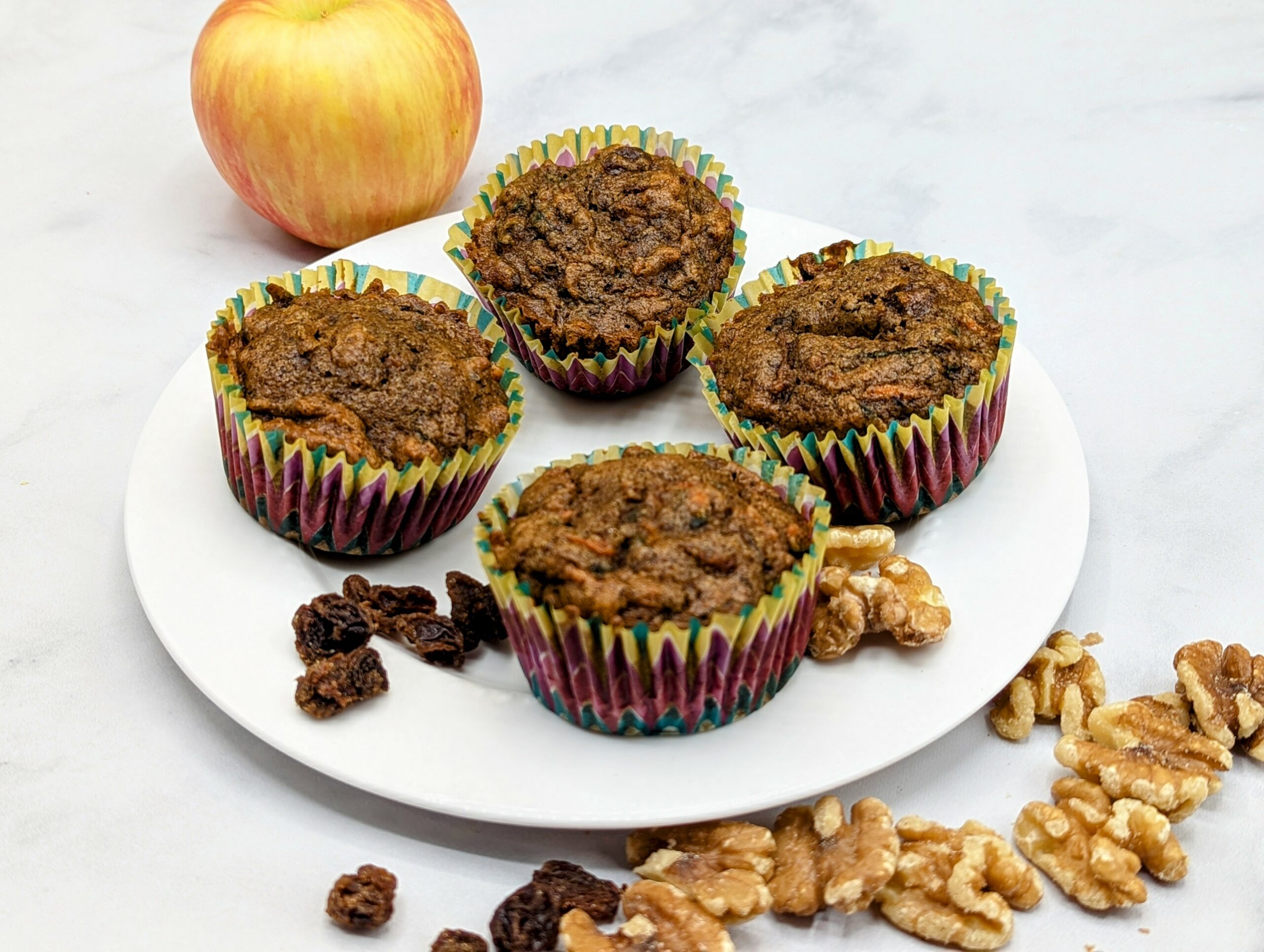 Oat Flour Morning Glory Muffins