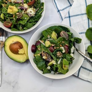 Arugula Salad with Grapes and Sunflower Seeds