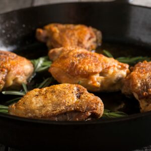 Pumpkin Pie Spiced Crispy Chicken Thighs