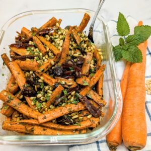 Za’atar Roasted Carrots With Dates and Pine Nuts