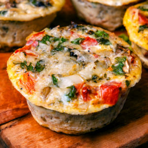 Egg Muffin Tex-Mex Style With Turkey, Veggies and Black Beans