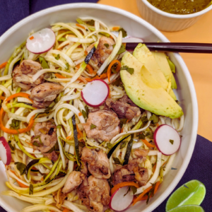 Green Chicken Zoodle Bowl-AIP Diet Friendly