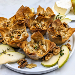 Warm Brie and Pear Tartlets