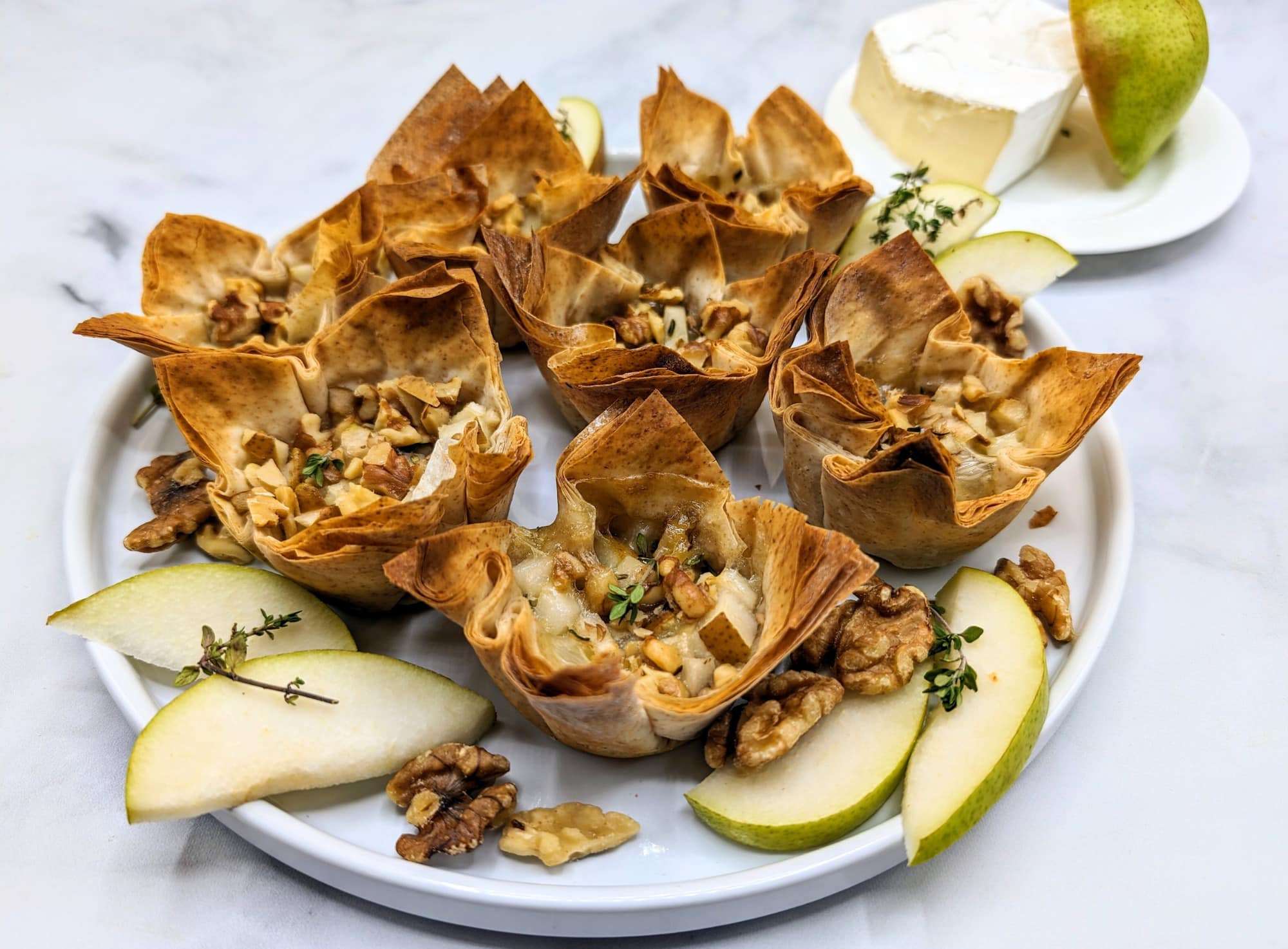 Warm Brie and Pear Tartlets