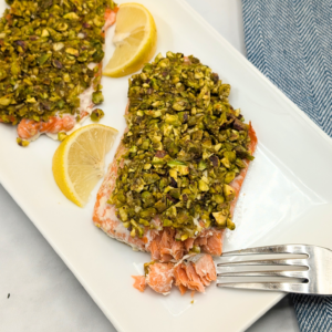 Pistachio Crusted Baked Salmon Low FODMAP
