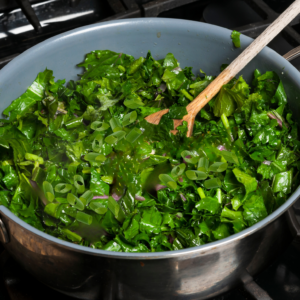 Sauteed Greens with Shallots and Mustard Seeds – Low FODMAP