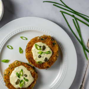 Sardine and Black Bean Cakes Baked